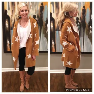 Star Hooded Cardigan
