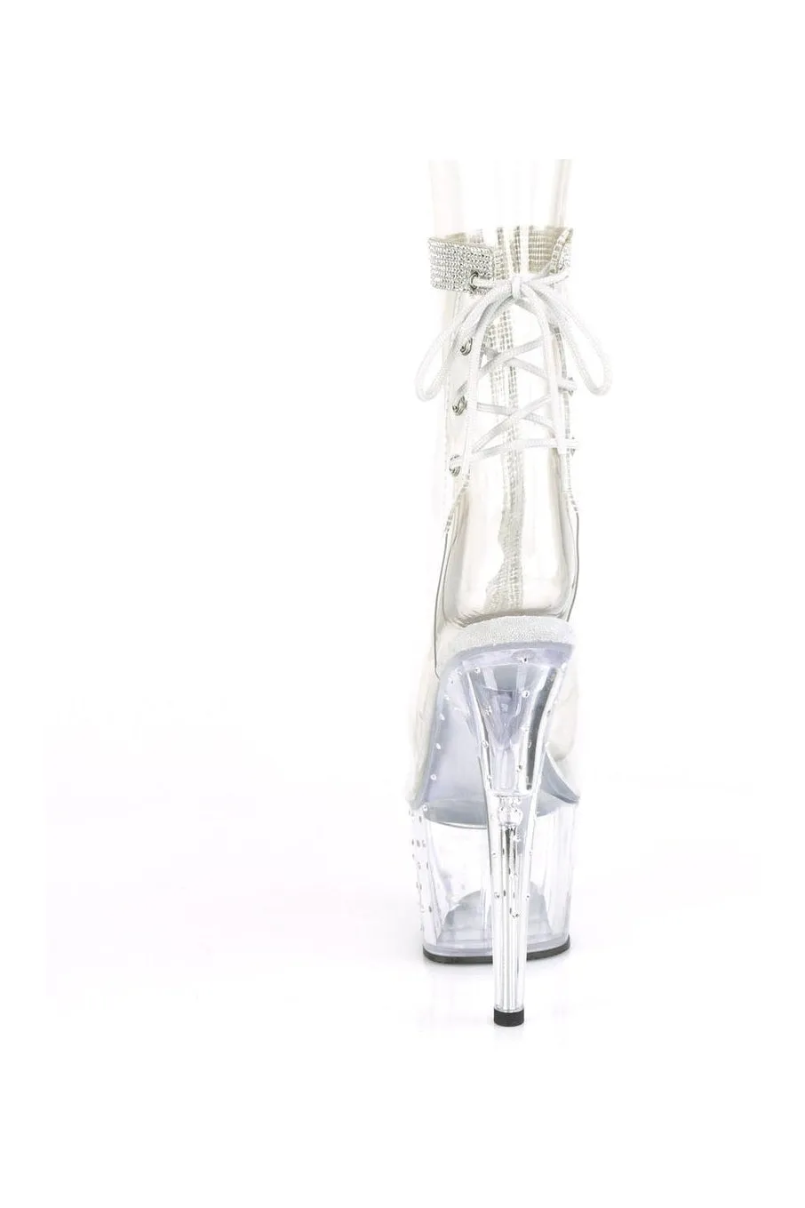 STARDUST-1018C-2RS Exotic Ankle Boot | Clear Vinyl