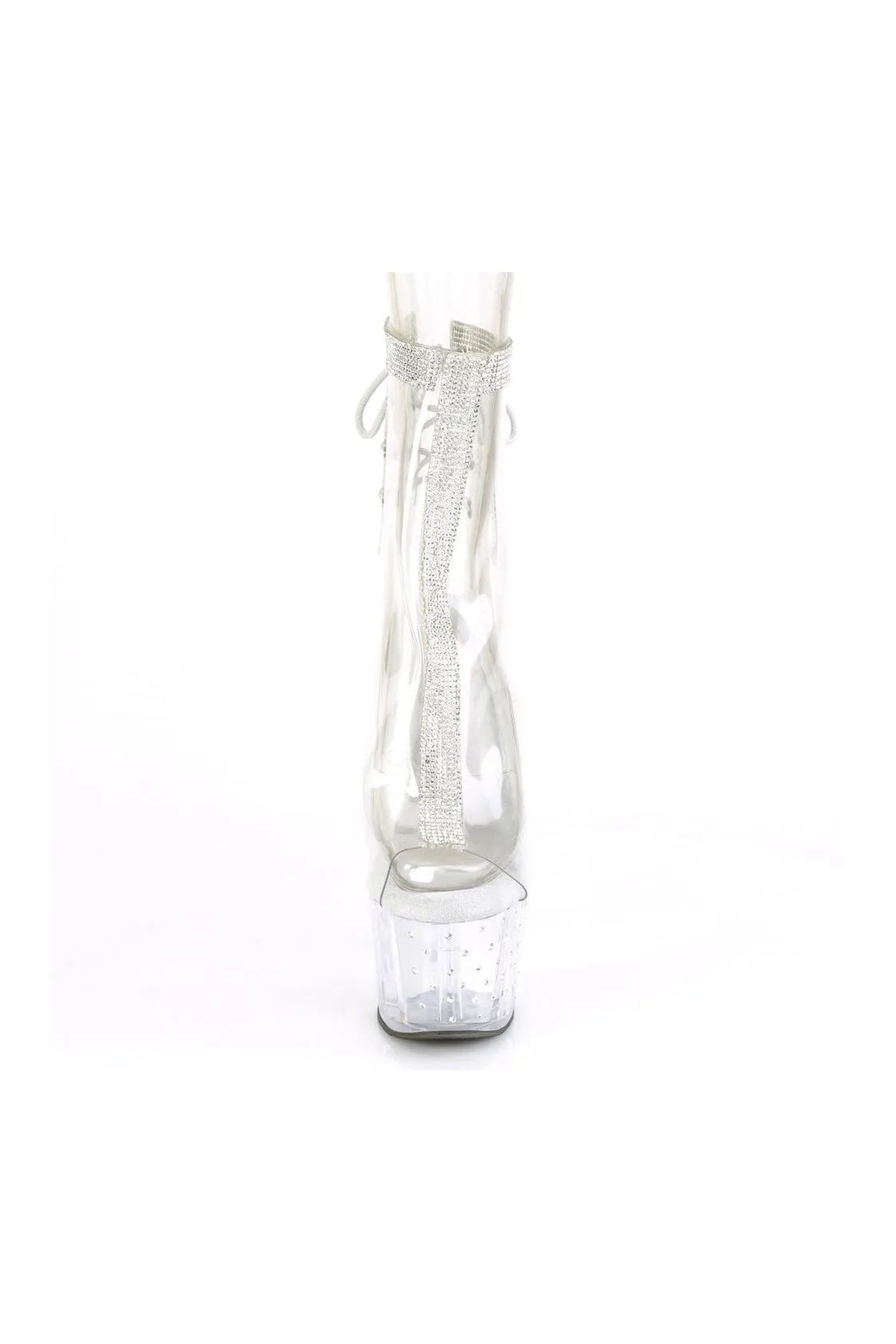 STARDUST-1018C-2RS Exotic Ankle Boot | Clear Vinyl