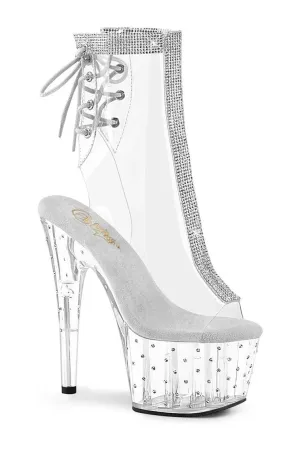 STARDUST-1018C-2RS Exotic Ankle Boot | Clear Vinyl