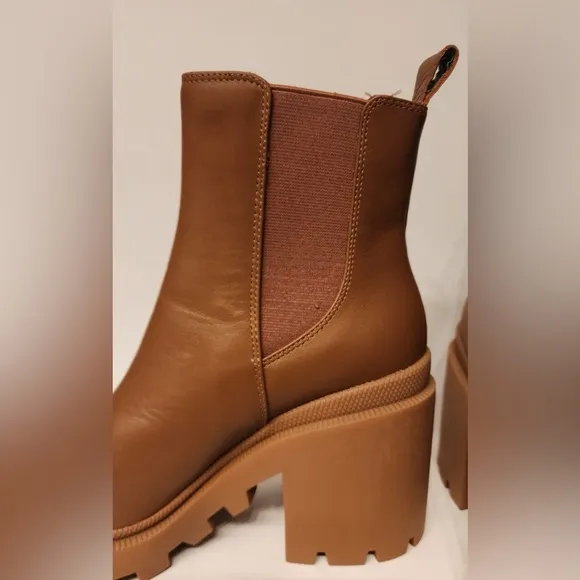 Steve Madden Roxie Cognac Brown Leather Women’s Size 9.5