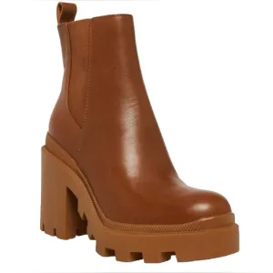 Steve Madden Roxie Cognac Brown Leather Women’s Size 9.5