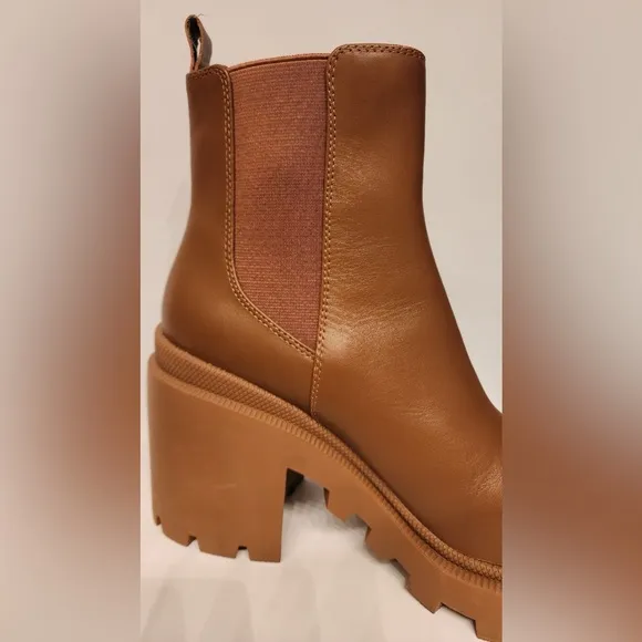 Steve Madden Roxie Cognac Brown Leather Women’s Size 9.5
