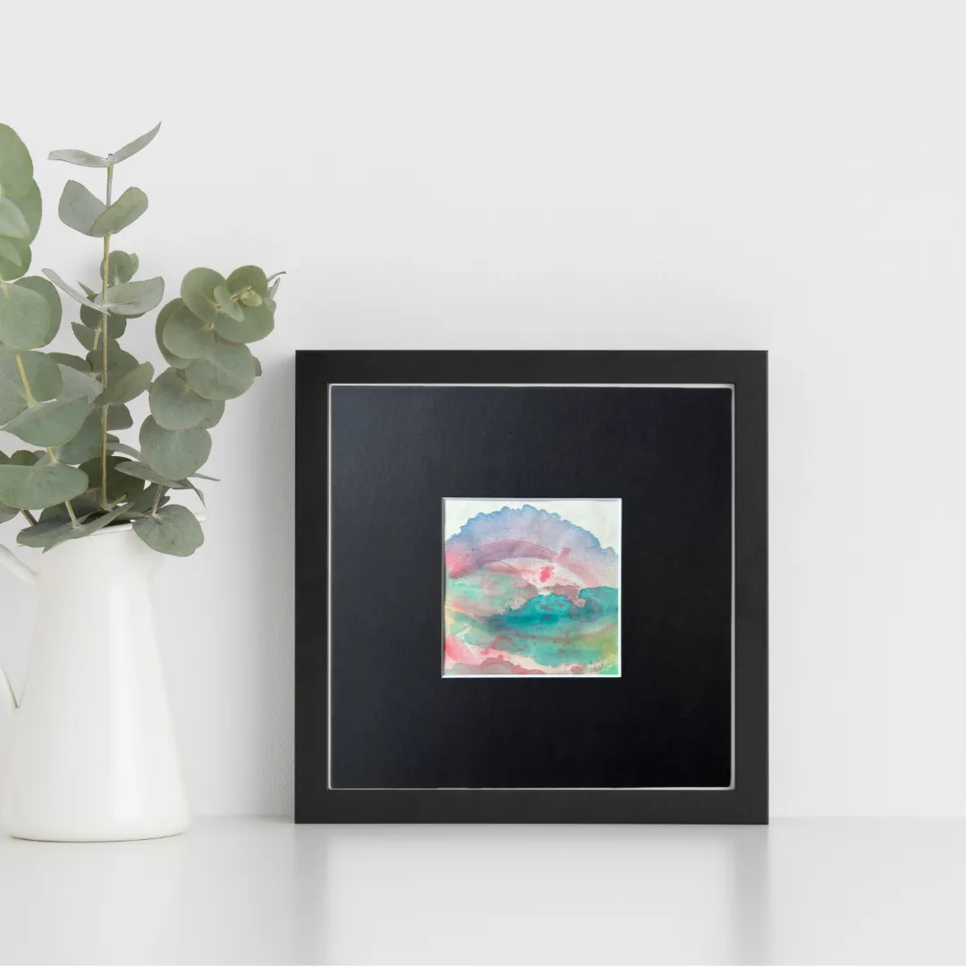 storm waves - painted mixed media art print