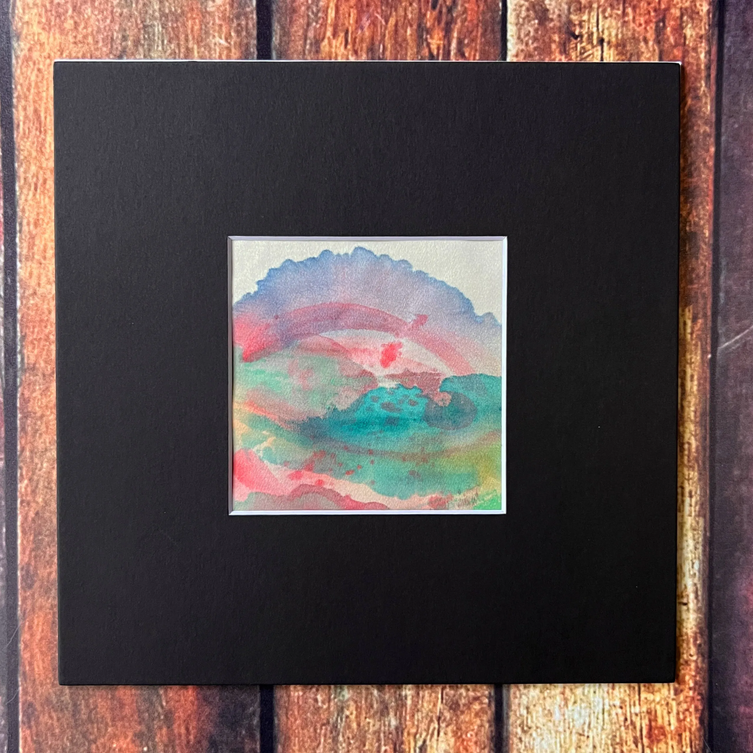 storm waves - painted mixed media art print