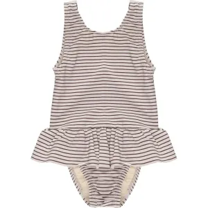 Stripe Ruffle Swimsuit