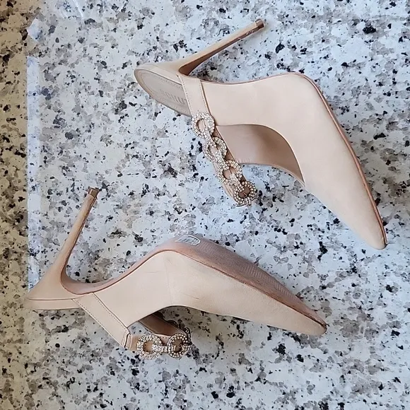 Suede schutz Nude Elisah mule pumps US sz 9.5
