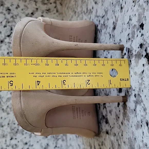 Suede schutz Nude Elisah mule pumps US sz 9.5