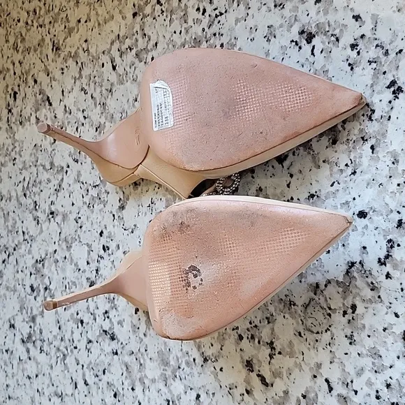 Suede schutz Nude Elisah mule pumps US sz 9.5