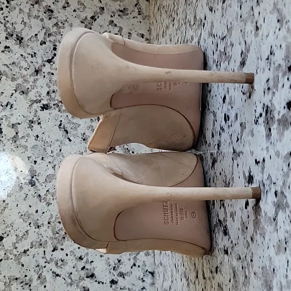 Suede schutz Nude Elisah mule pumps US sz 9.5