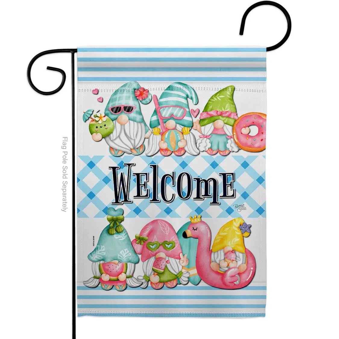 Summer Gnomes Garden Flag