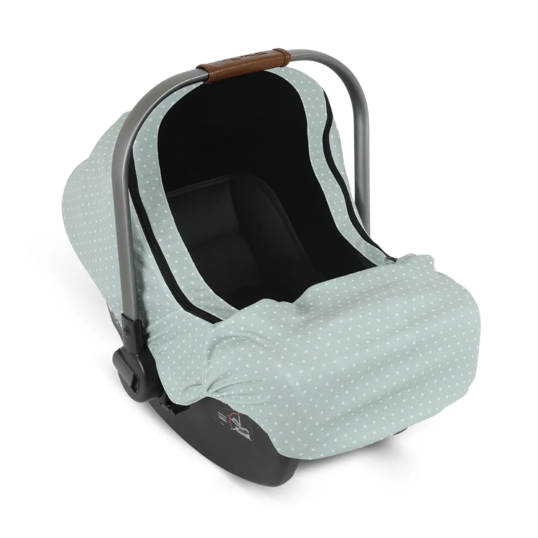Summer Weave Cover - Polka Dot Mint Blue