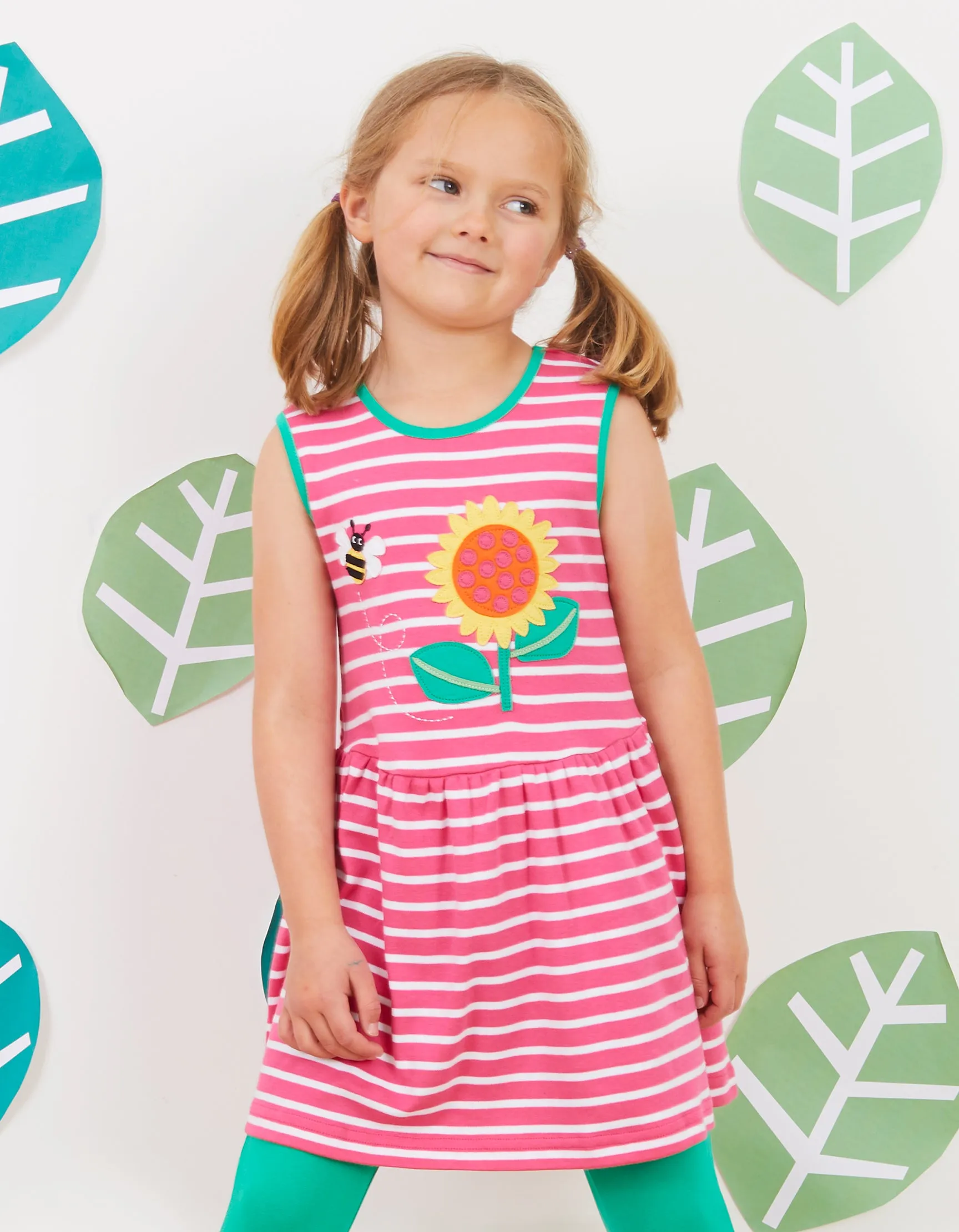 Sunflower Applique Summer Dress