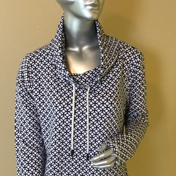T by TALBOTS LEAFY DOT COZY CRUSH PULLOVER