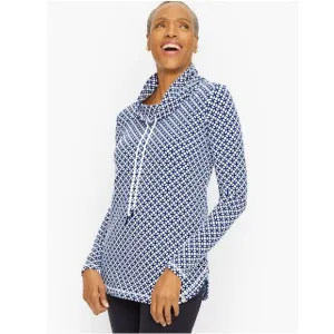 T by TALBOTS LEAFY DOT COZY CRUSH PULLOVER