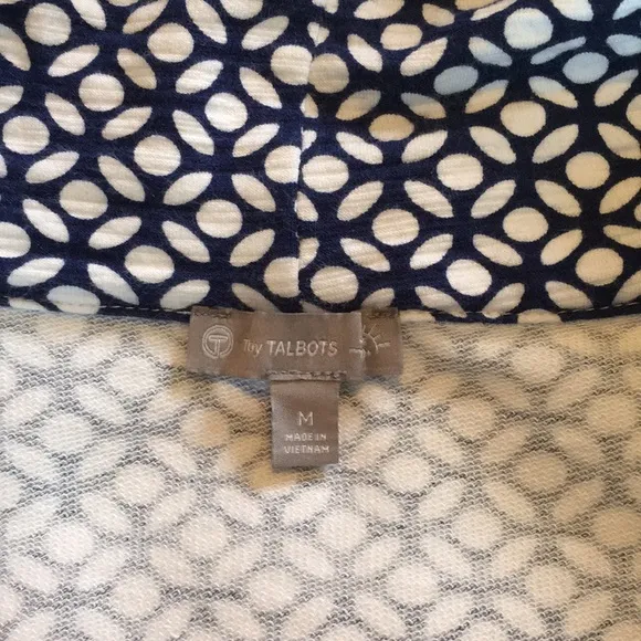 T by TALBOTS LEAFY DOT COZY CRUSH PULLOVER