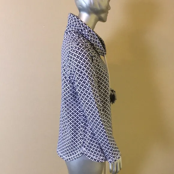 T by TALBOTS LEAFY DOT COZY CRUSH PULLOVER
