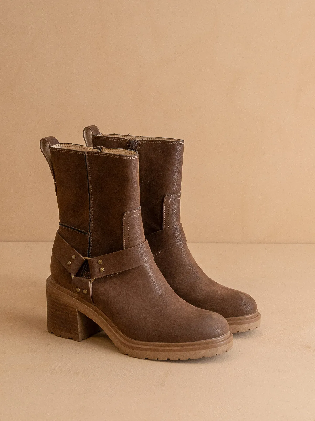 The Clyde | Coffee Moto Ankle Boot