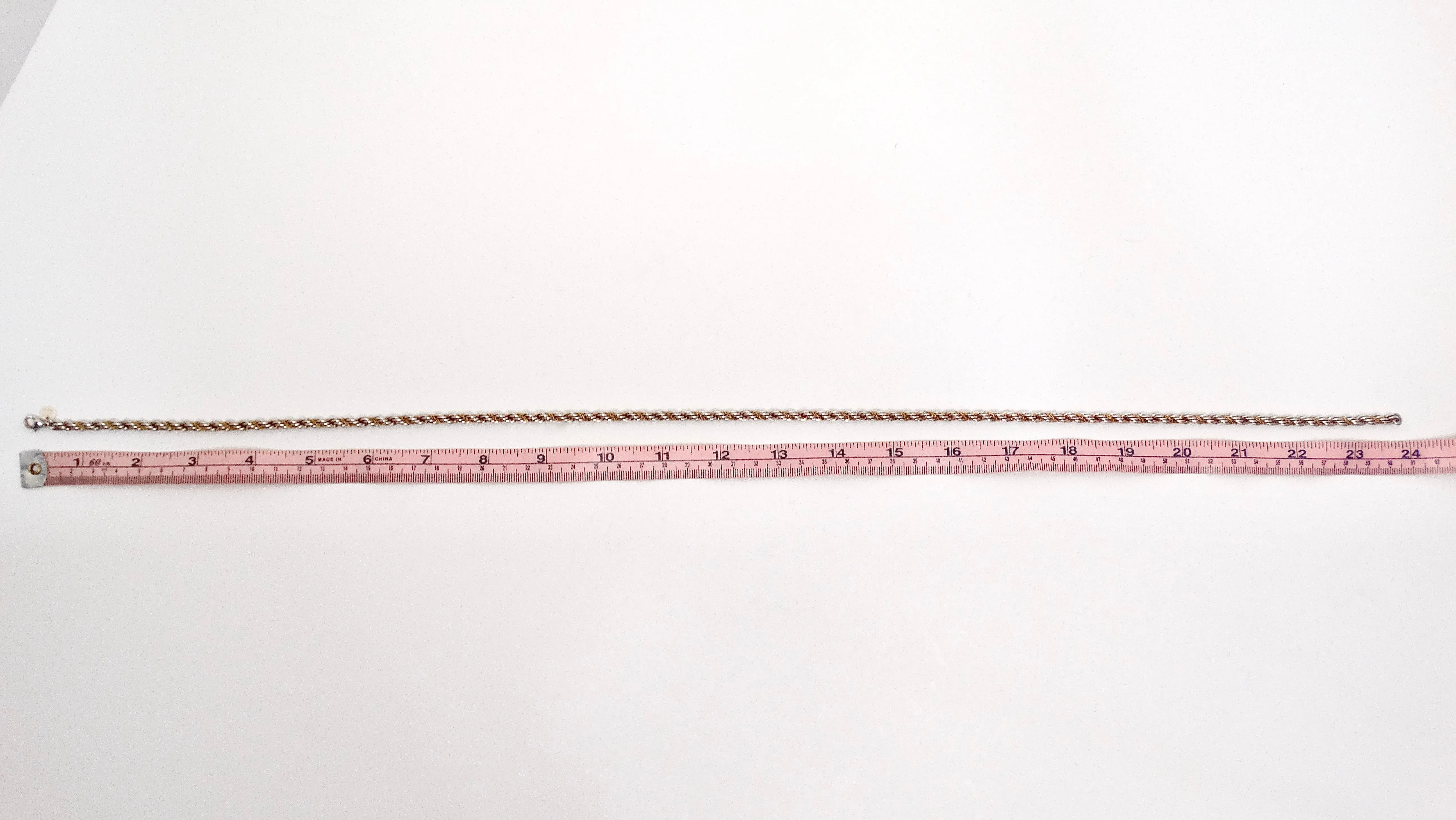 Tiffany & Co Rope Chain Sterling Silver and 14K Gold Necklace