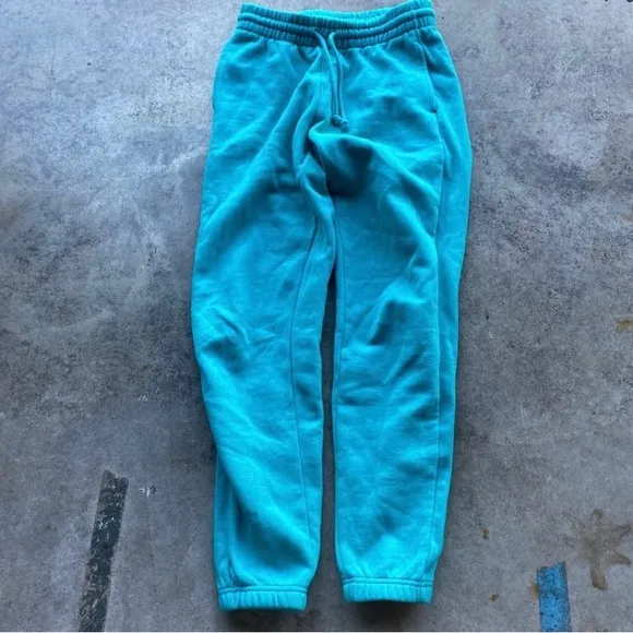 TNA Blue Joggers Soft Elastic Waistband, cozy , fleece boyfriend