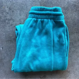 TNA Blue Joggers Soft Elastic Waistband, cozy , fleece boyfriend