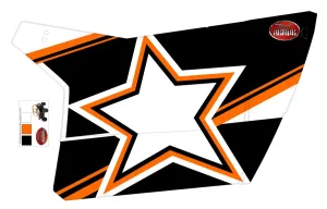 Trail Armor Slimline Two Door Graphics Kit - 2013 RZR S 800 Orange White LE