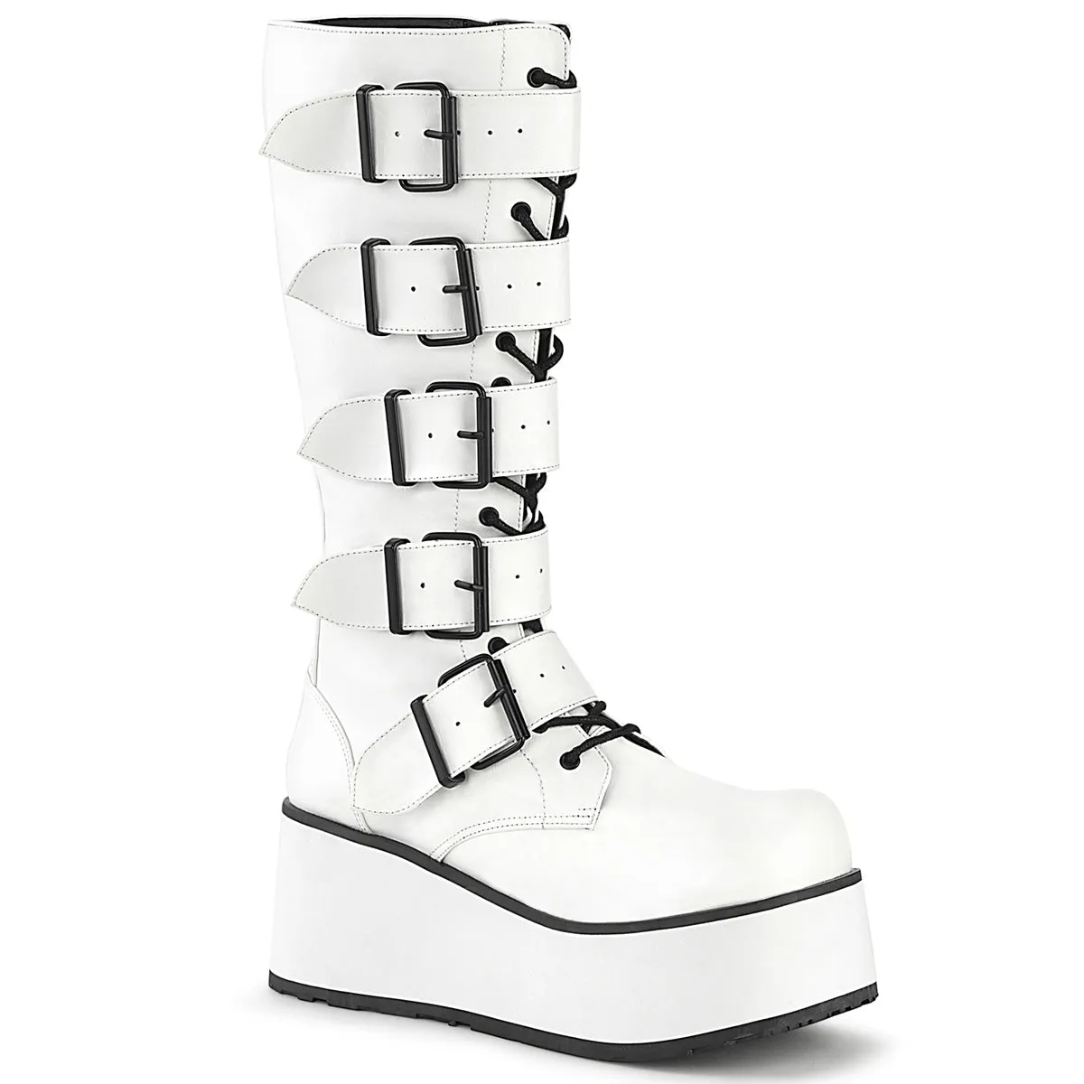 TRASHVILLE-518  White Vegan Leather