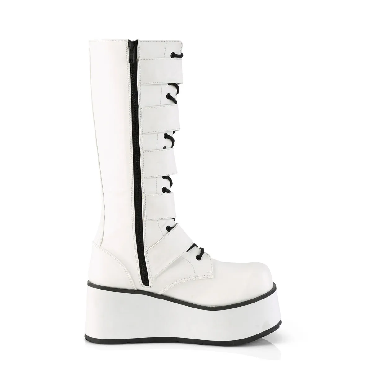 TRASHVILLE-518  White Vegan Leather