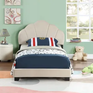 Twin Size Bear Design Upholstered Platform Bed Great Transition for