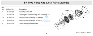 Upper Housing Kit SF-1100 & 1105 Transfer Pumps