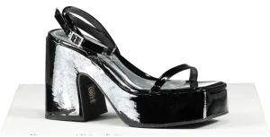 Vicenza Black Strappy Platform Heels UK 6 EU 39 👠