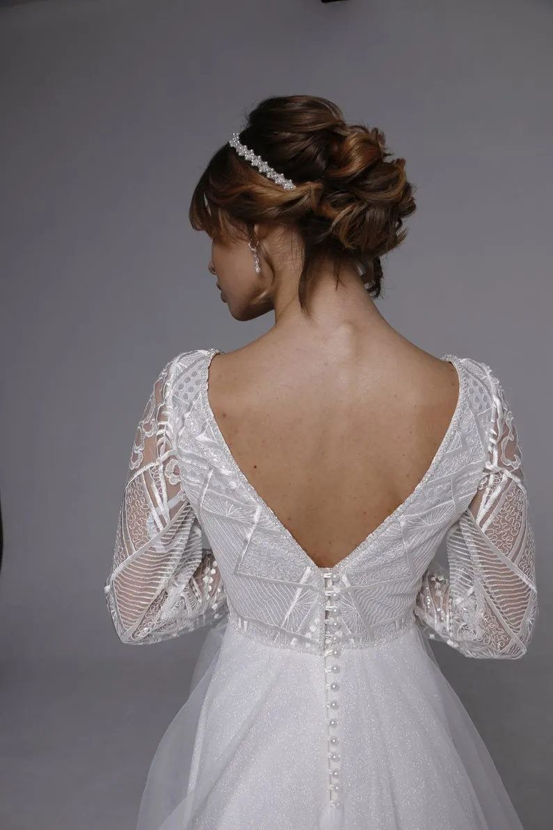 Wedding Dress " Gloria" Boho Wedding Dress
