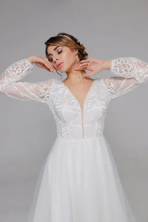 Wedding Dress " Gloria" Boho Wedding Dress