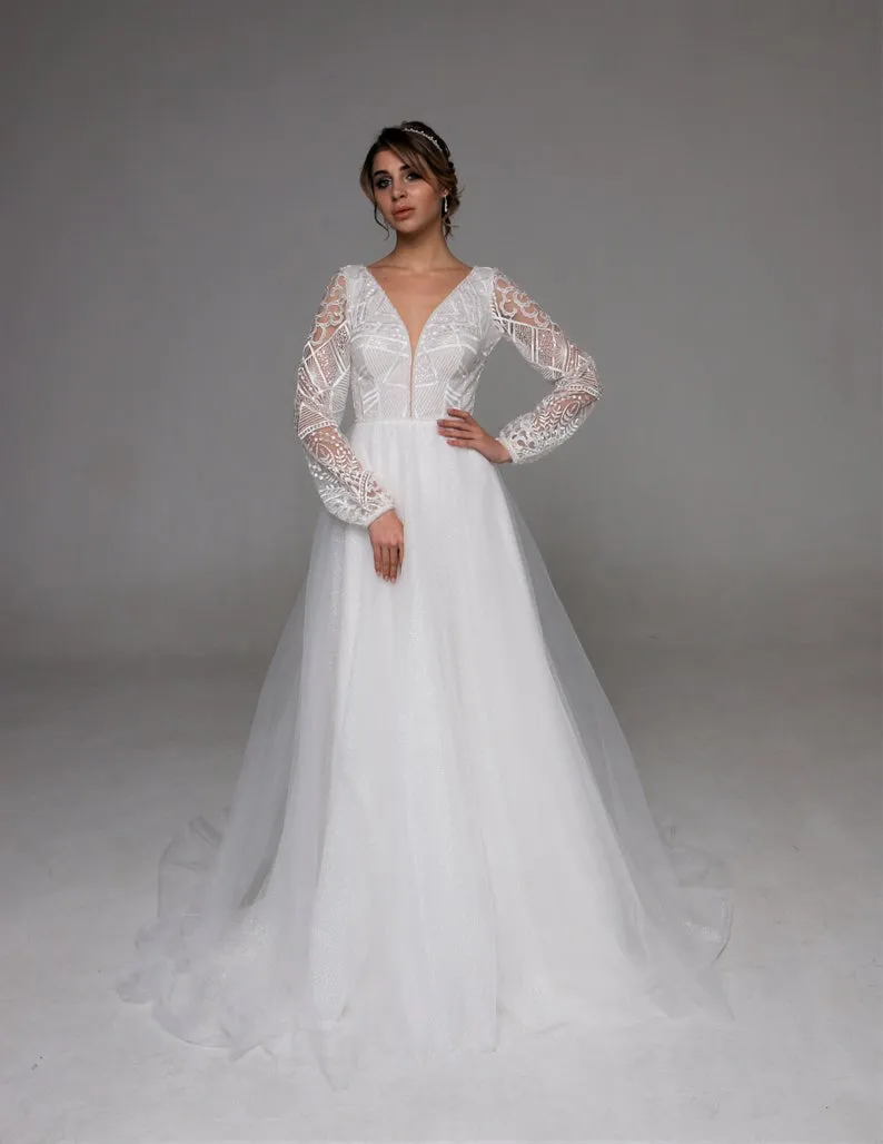 Wedding Dress " Gloria" Boho Wedding Dress