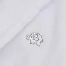 White Teddy Bear Ears Childrens Hooded Dressing Gown 12 to 24 Months