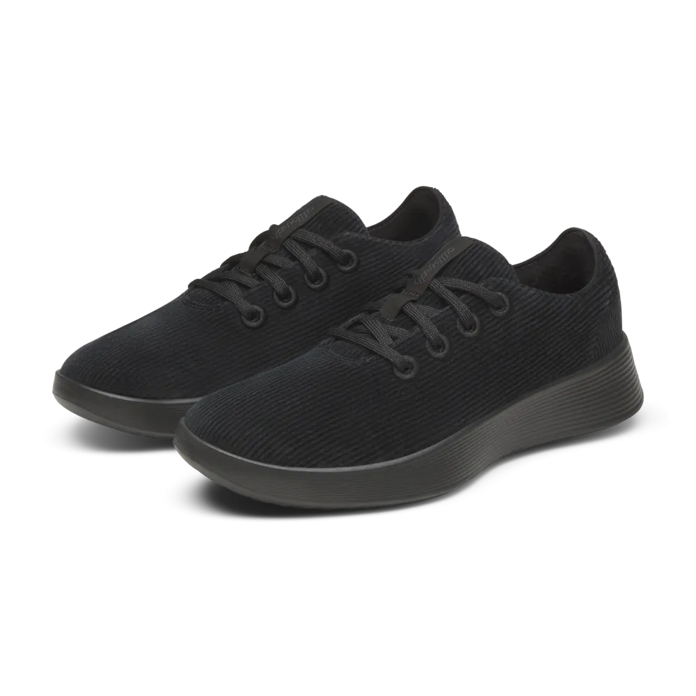 Women's Runner Go - Corduroy - Natural Black (Dark Grey Sole)