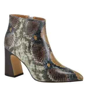 Women's Spring Step | Campy Curvie Heel Ankle Bootie by Azura | Python