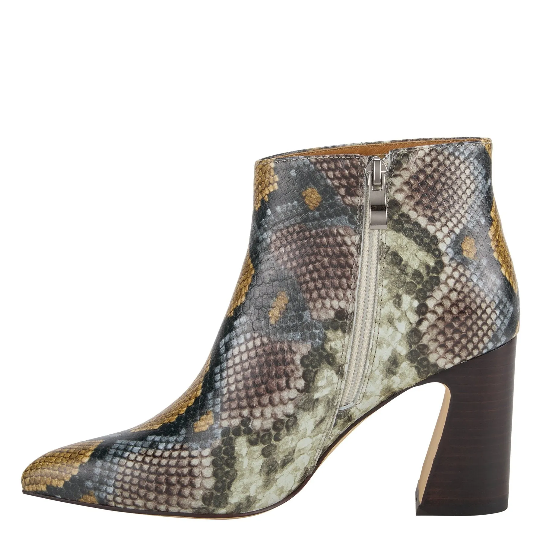 Women's Spring Step | Campy Curvie Heel Ankle Bootie by Azura | Python