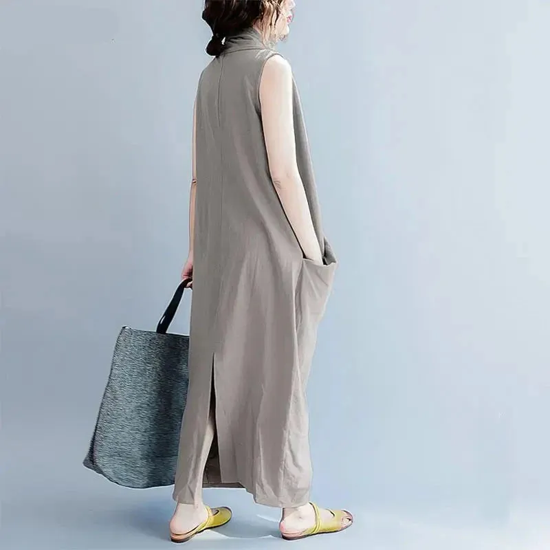 ZANZEA Oversize Asymmetrical Maxi Dress