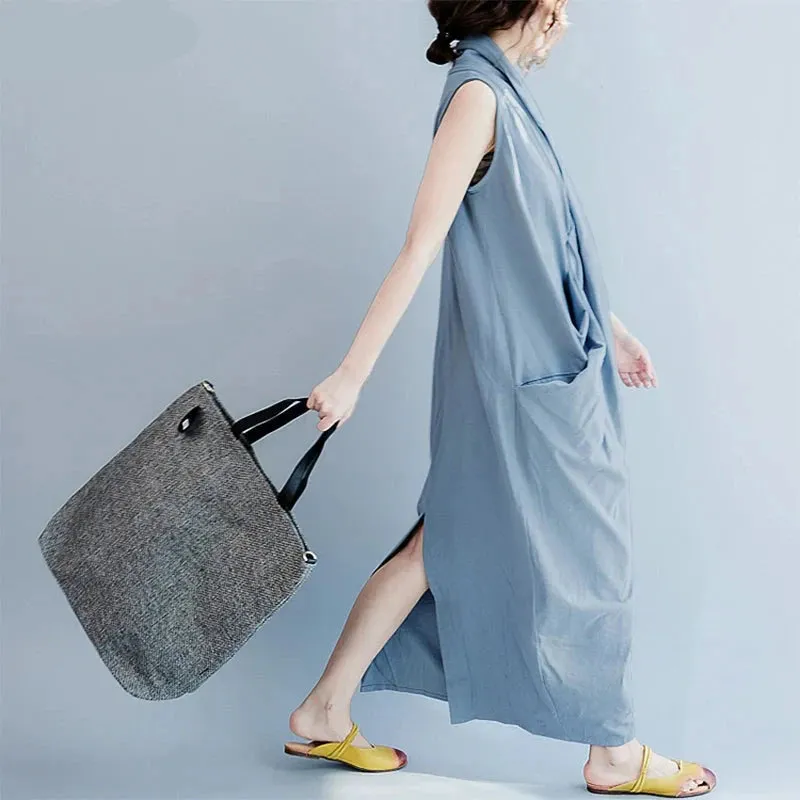 ZANZEA Oversize Asymmetrical Maxi Dress
