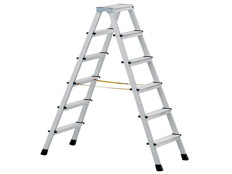 Zarges Anodised Double Sided Steps Open 1.43M 2 X 6 Rungs