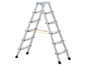 Zarges Anodised Double Sided Steps Open 1.43M 2 X 6 Rungs